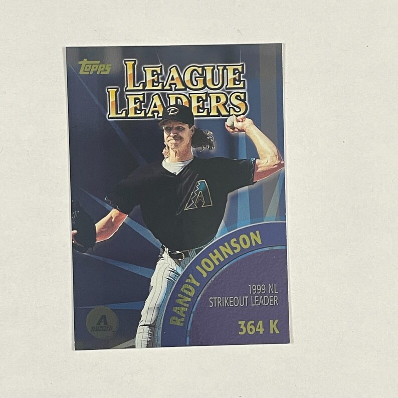 2000 Topps League Leaders #465 Randy Johnson Pedro Martinez Strikeout Card image 1
