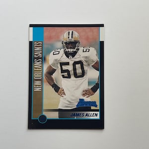 2002 Bowman #261 James Allen Rookie New Orleans Saints Linebacker Card