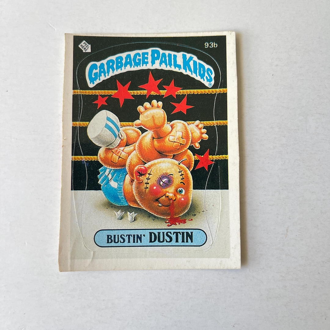 1986 Garbage Pail Kids Series 3 #93b Bustin’ Dustin Sticker - Etsy