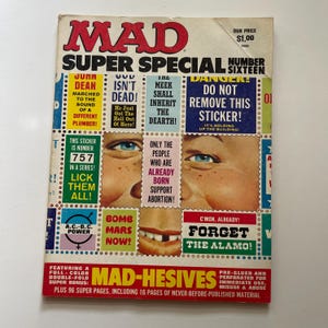 MAD #16 1974 Super Special MAD-Hesives Comic Book