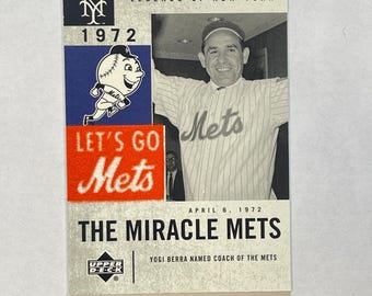 Tarjeta de los Mets Milagrosos de Yogi Berra de Upper Deck Legends Of New York 2001 #84