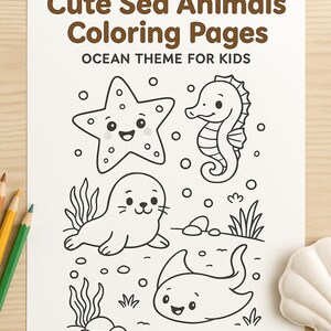 Cute Sea Animals Coloring Pages – Ocean Theme for Kids