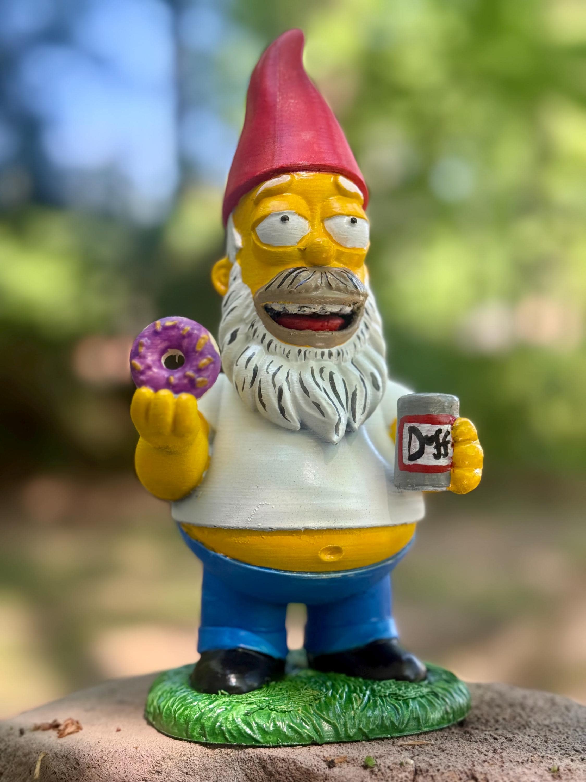 Gnomer Simpson, Garden Gnome, Lawn Decor, Yard Art, Home Decor