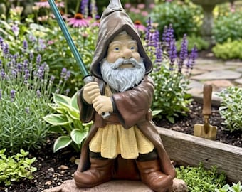 Obi-Wan tuinkabouter, tuinkabouter, gazondecoratie, tuinkunst, woondecoratie, tuindecoratie, vaderdagcadeau, verjaardagscadeau, Star Wars
