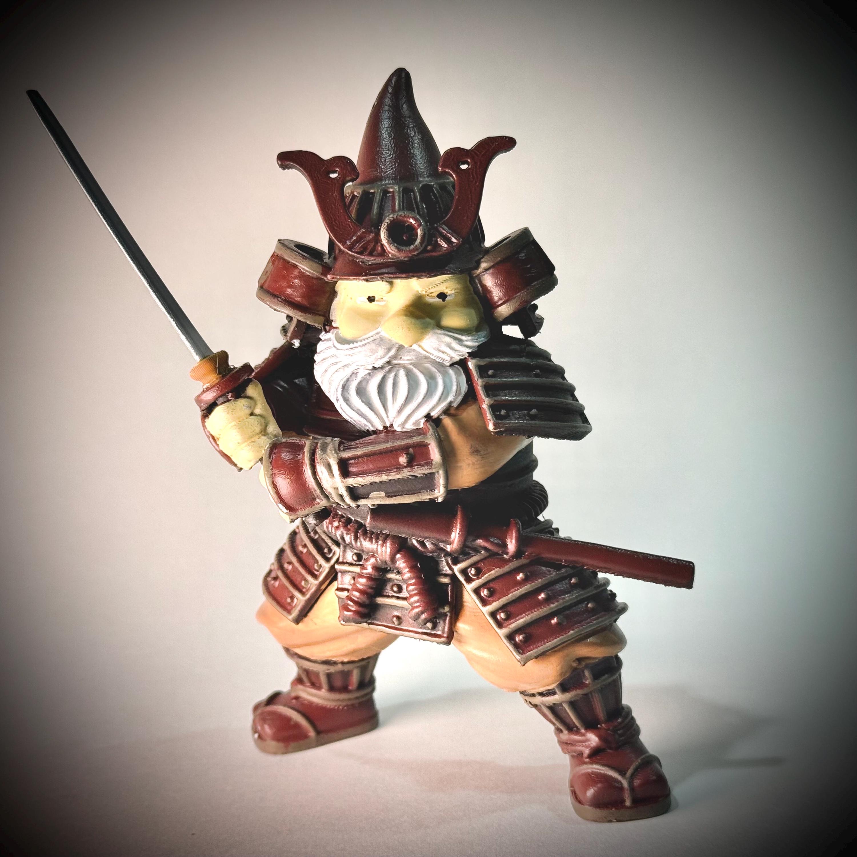 Samurai Garden Gnome, Bonsai Decor, 9 Inch Tall Lawn Art - Etsy