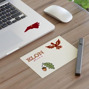 Elon University Sticker Sheets, College Decor, Student Gifts, Academic Accessories, Elon North Carolina, Unique Stickers