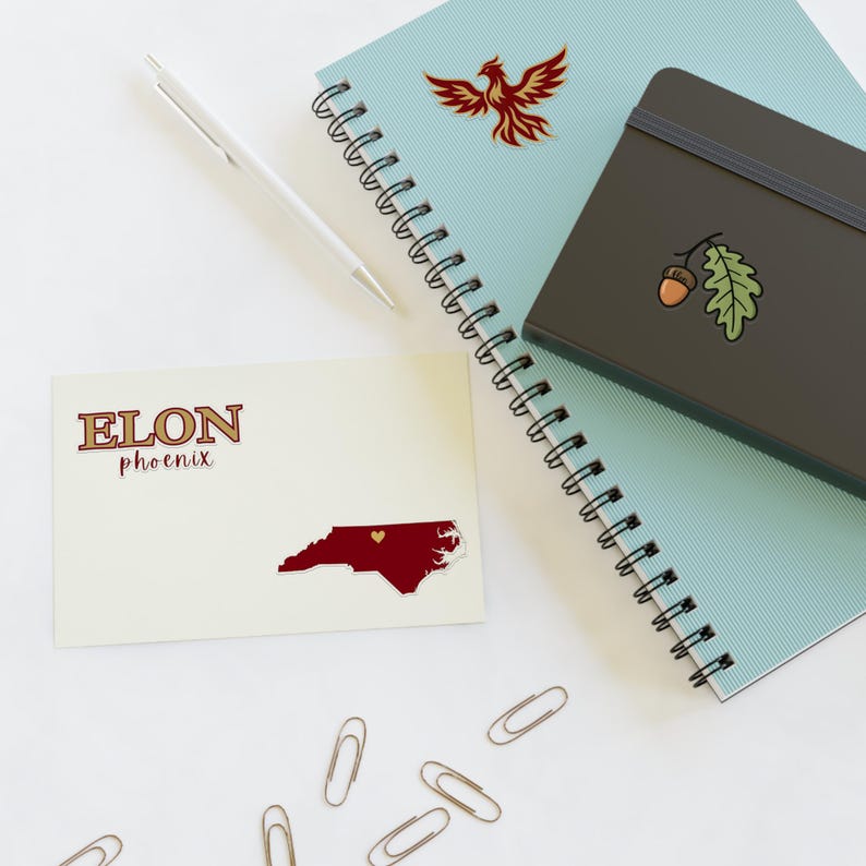 Elon University Sticker Sheets, College Decor, Student Gifts, Academic Accessories, Elon North Carolina, Unique Stickers image 5