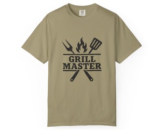 Grill Master Comfort Colors T-Shirt, BBQ Shirt for Grill Lovers, Gift for Dad, Summer Cookouts, Cooking Enthusiasts, Outdoor Parties