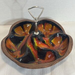 Sequoia Ware 608 USA California Pottery 1960s 5-Section 11&#39;Serving Dish-Stunning