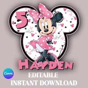 Minnie Mouse Cake Topper/Sign