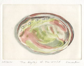 Abalone Shell, Fine Art Etching