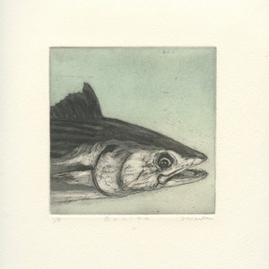 Bonito, Original Color Aquatint Etching image 3