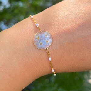 Floral resin bracelet