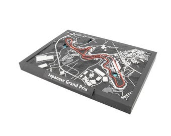 Japanese Grand Prix 3D Track Map – Layered Topographic Racing Circuit Model