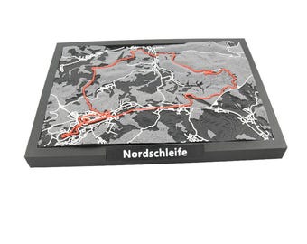 Nordschleife 3D Racetrack Map – Layered Nürburgring Circuit Art