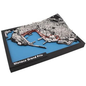 Monaco Grand Prix 3D Track Map – Monte Carlo F1 Street Circuit Wall Art, Motorsport Gift for Racing Fans