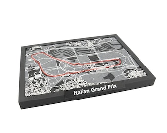 Italian Grand Prix 3D Circuit Map – Layered Topographic Landscape Art