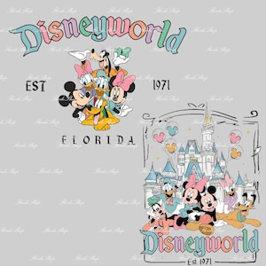 Disneyland Florida PNG, Disneyland 1971 png, Disneyworld Trip png, Mickey and Friends png, Mickey Mouse png, Disney Castle Gift Fan Cute