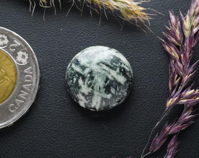 Round Flower Stone Cabochon