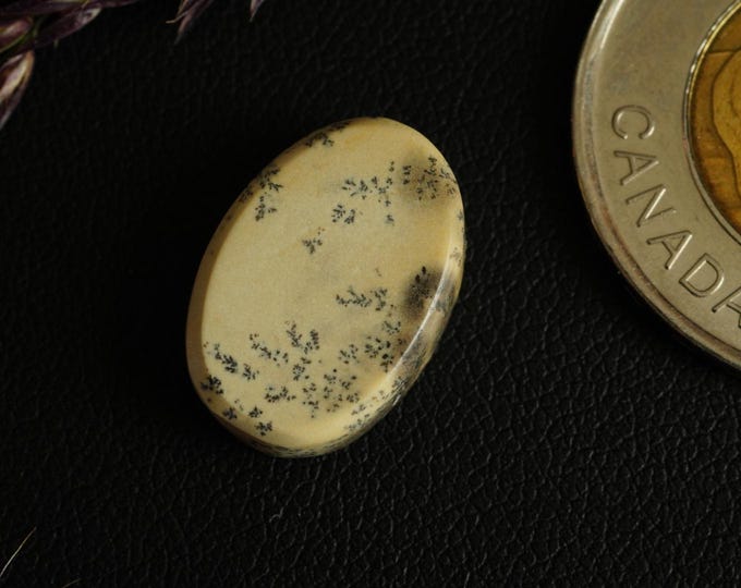 Oval Dendritic Dolomitic Limestone Cabochon