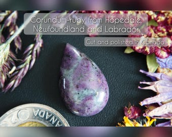 Pear Shaped Canadian Corundum Cabochon