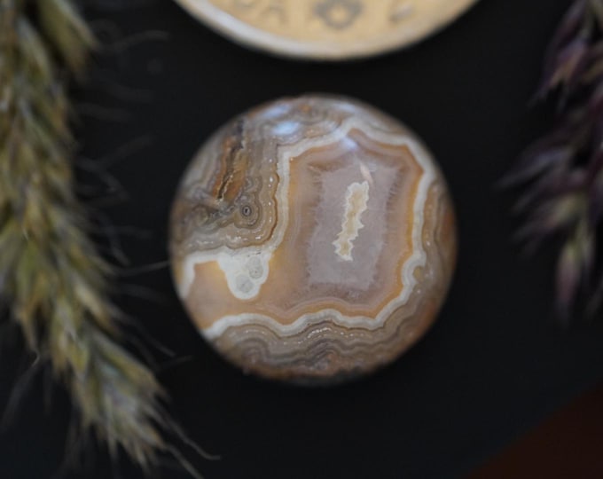 Round Lace Agate Cabochon