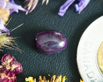 Oval Canadian Corundum-Ruby Cabochon