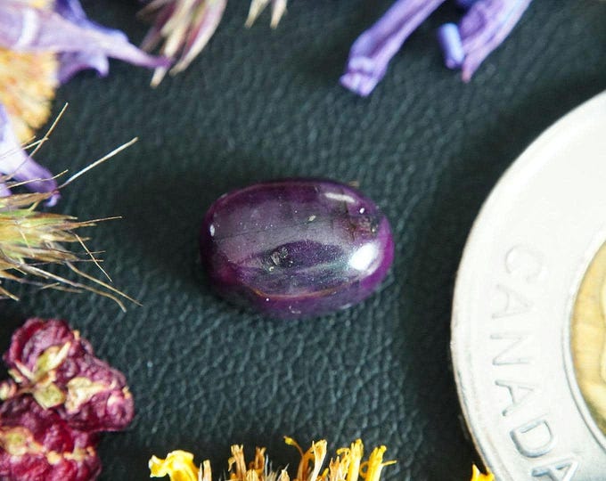 Oval Corundum-Ruby Cabochon
