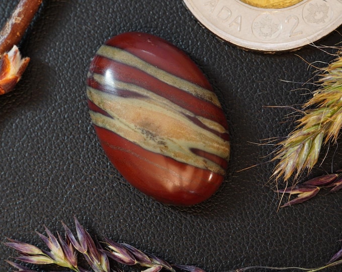 Oval Banded Jasper Cabochon