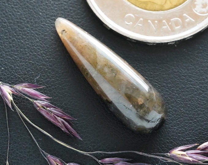 Pear-Shaped Labradorite Cabochon