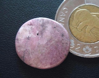 Round Canadian Rhodonite Cabochon