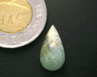 Pear Shaped Canadian Green Fluorite Cabochon
