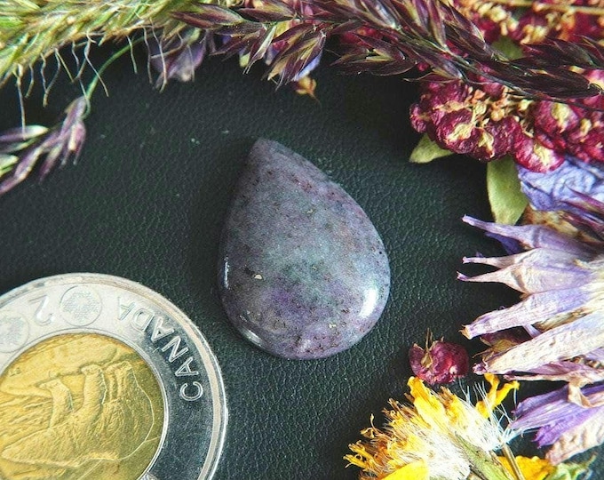 Pear Shaped Purple Corundum Cabochon