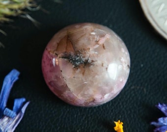 Round Canadian Rhodonite Cabochon