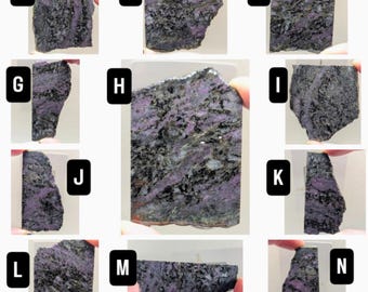 Select a Slab of Canadian Corundum-Sapphire - Purple Colours