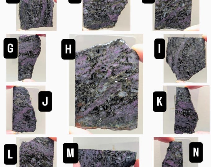 Select a Slab of Corundum-Sapphire - Purple Colours