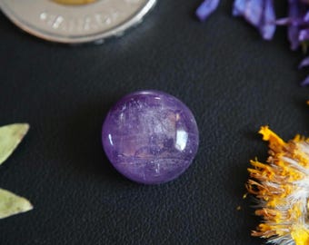Round Canadian Amethyst Cabochon
