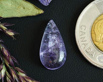 Pear Shaped Canadian Amethyst Cabochon