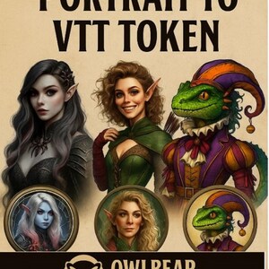 Epic Bundle - Full character art, token, and a VTT overlay (frame and transparency)
