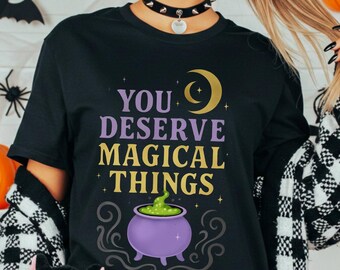 Mystical Witchcraft T-Shirt: You Deserve Magical Things Top