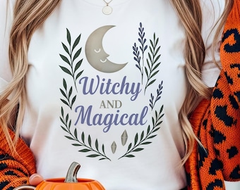 Witchy & Magical T-Shirt: Halloween Astrology Top, Divine Feminine Gift