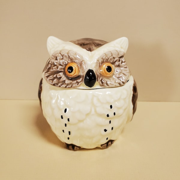 FLAWS Owl Trinket Box Made in Japan, Small size, Earthtone Colors, Forest Friend - Oak Hill Vintage