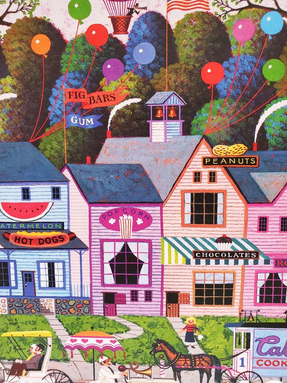 Confection Street, 1000 Piece Jigsaw Puzzle, Candy Shops, Folk Art