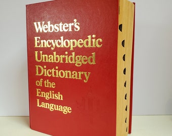 1989 Large Webster's Encyclopedic Unabridged Dictionary of the English Language, World Atlas - Oak Hill Vintage