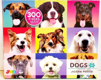 DOGS Puzzle 300 Piece Jigsaw, Collage Pups, Joyin Brand, Puppy Pet, PRE-OWNED