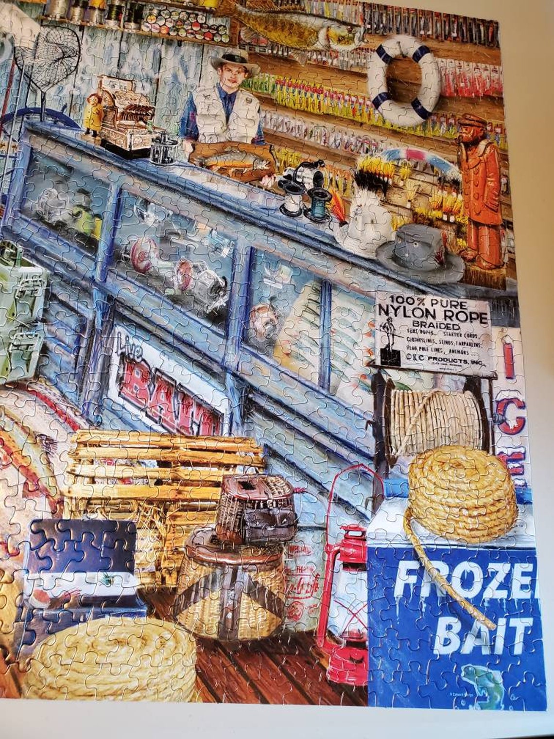 You Might Take The Bait From One Crossword Fishing Puzzle 1000 Jigsaw Pieces The Bait Shop Springbok | Etsy