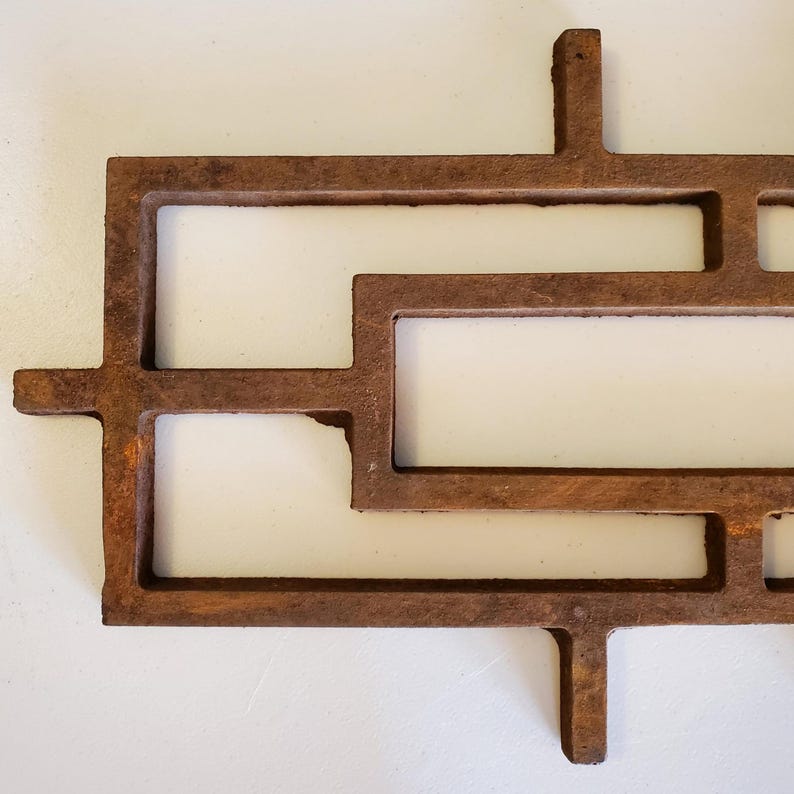 Architectural Panel, Decorative Ornamental Cast Iron, Primitive Rustic