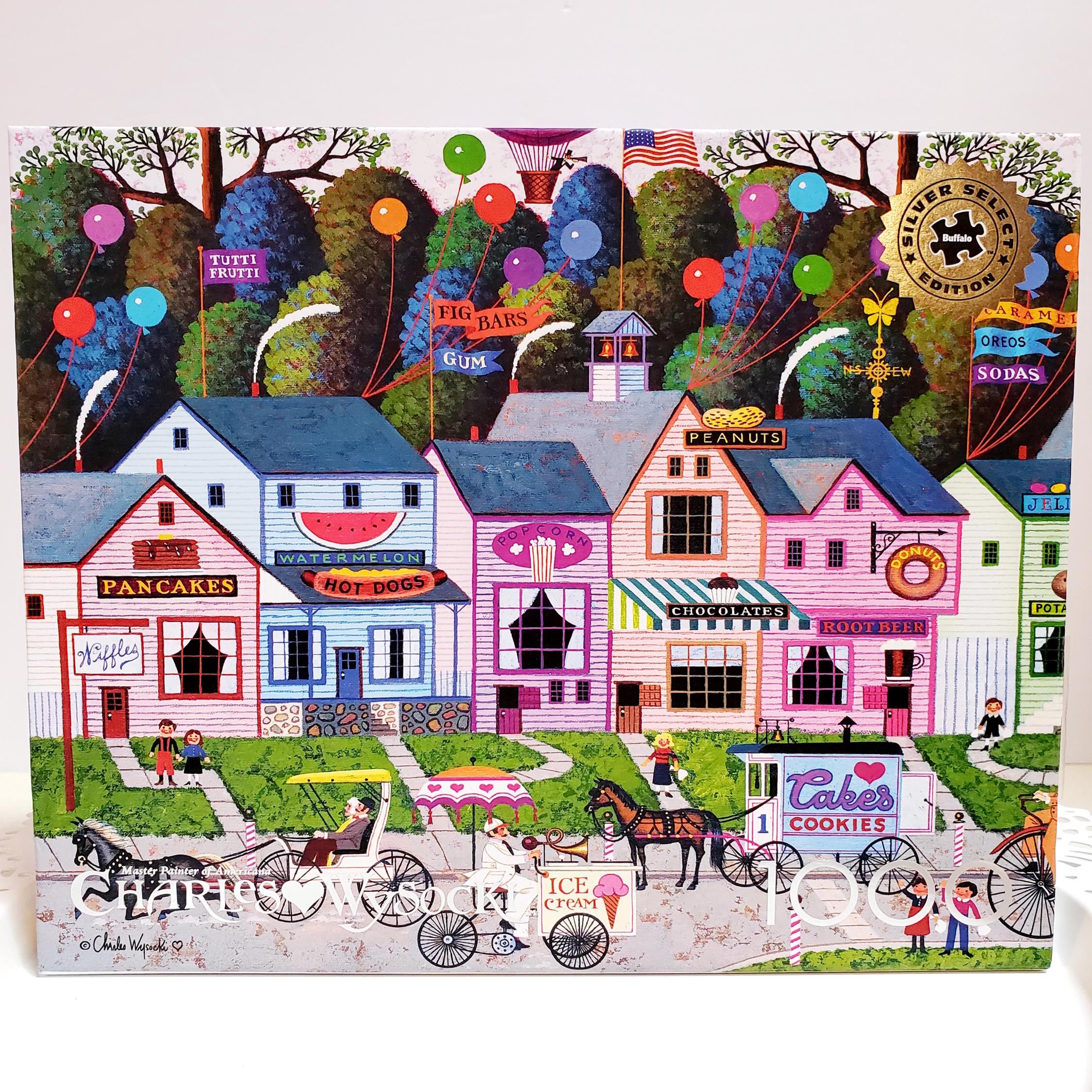 Confection Street, 1000 Piece Jigsaw Puzzle, Candy Shops, Folk Art