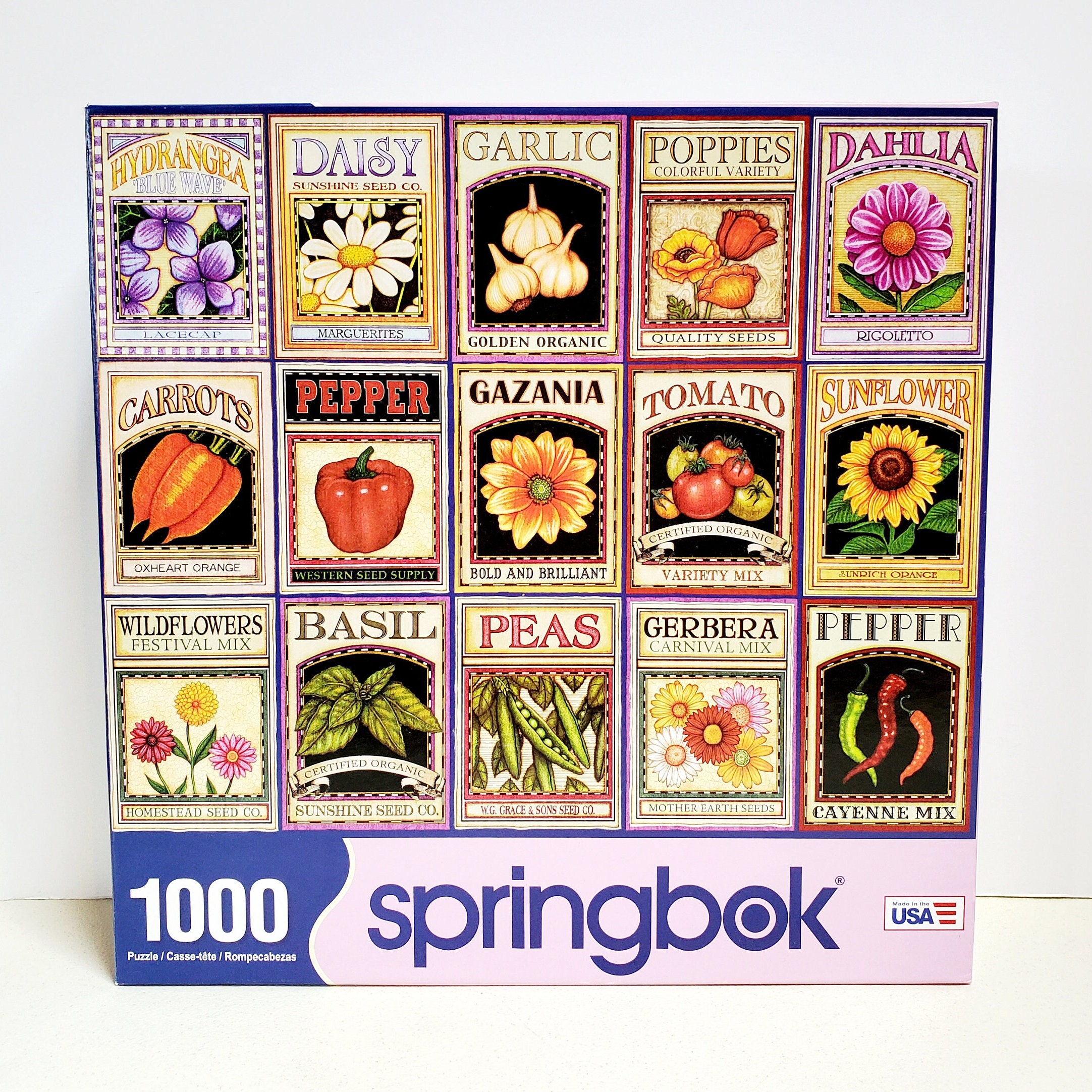 Vintage Seed Packets 1000 Piece Jigsaw Puzzle