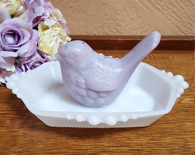 Beaded Milk Glass Soap Dish Trinket Dish Vanity Mini Tray Etsy